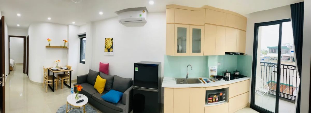 Căn hộ 2N1K 2WC full đồ tại ngõ 73 tứ liên